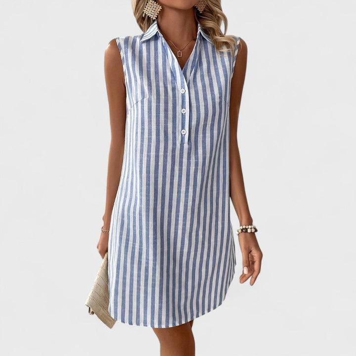 Annica - Abito camicia elegante a righe