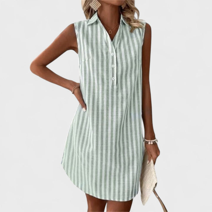 Annica - Abito camicia elegante a righe