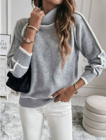 Aurora - Maglione Collo Alto Casual
