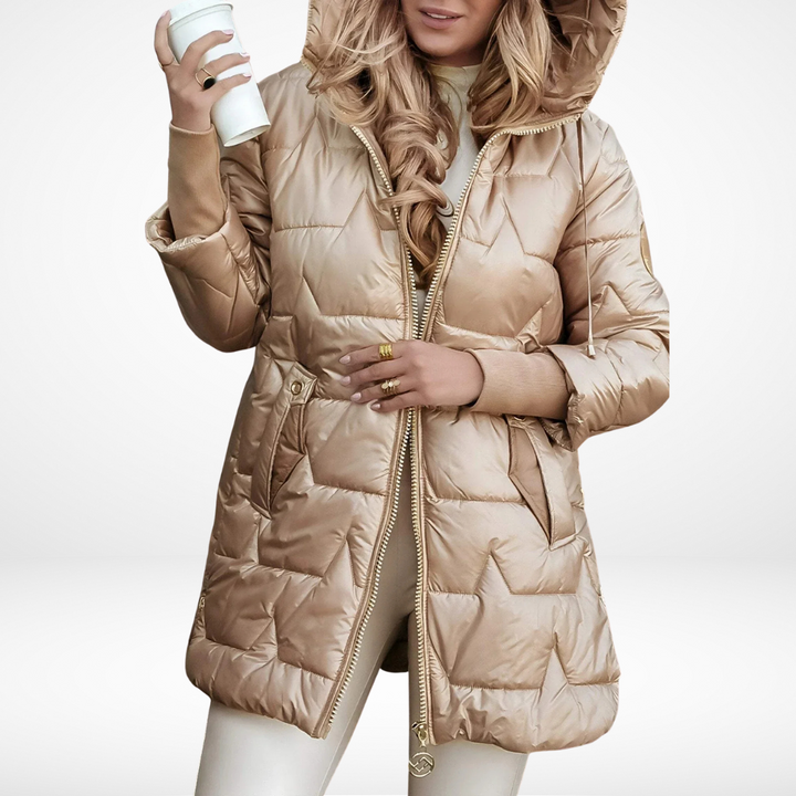 Gemma - Cappotto Invernale Elegante con Cappuccio e Imbottitura