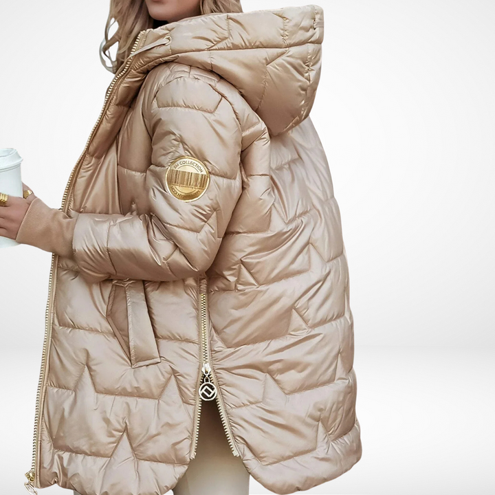 Gemma - Cappotto Invernale Elegante con Cappuccio e Imbottitura