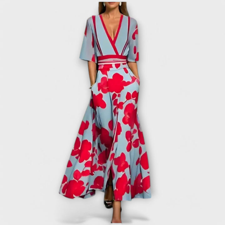 Elise - Elegante Abito Tubino con Fiori