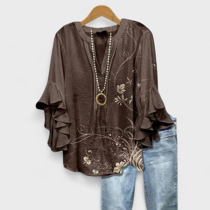 Isabella - Blusa con Fiori Eleganti