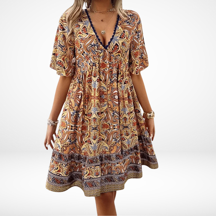 Ondina | Vestito Boho Svasato Fiorentino