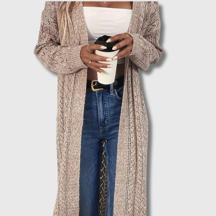 Clotilde - Cardigan Lungo Aperto Elegante per Donna