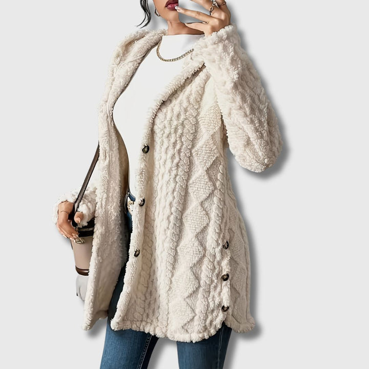 Élodie - Cappotto teddy per donne con cappuccio Edizione limitata
