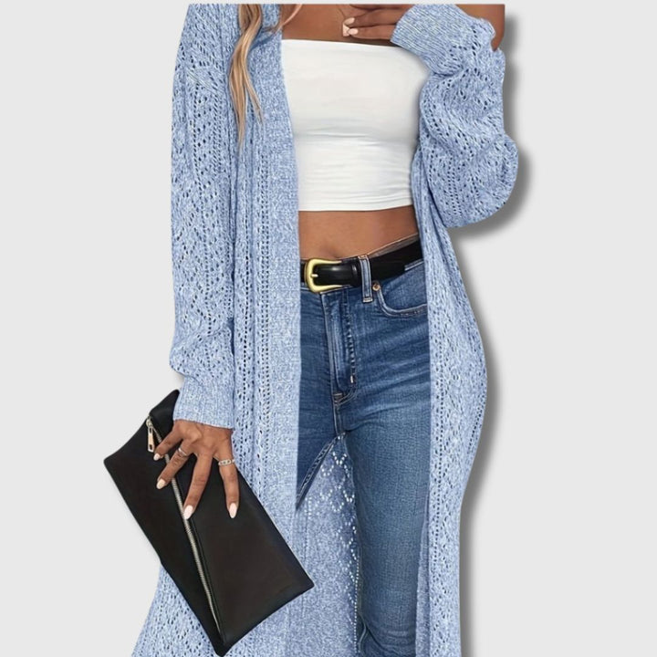 Clotilde - Cardigan Lungo Aperto Elegante per Donna