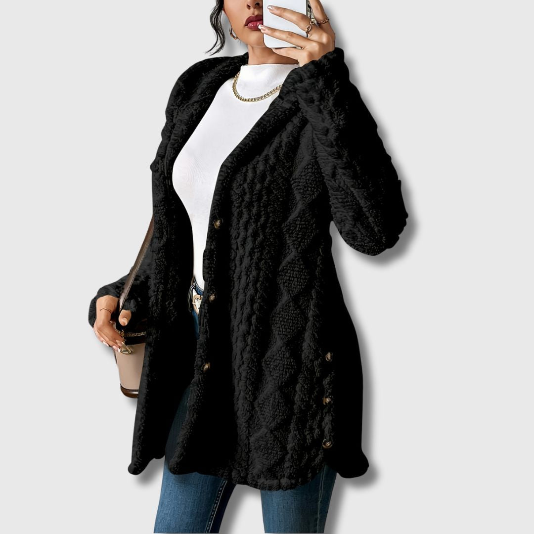 Élodie - Cappotto teddy per donne con cappuccio Edizione limitata