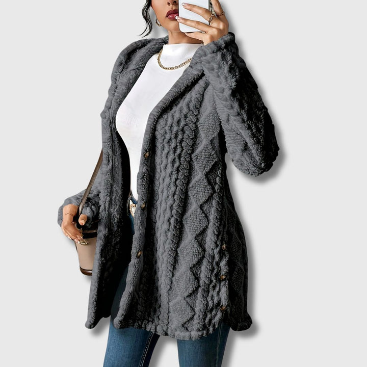 Élodie - Cappotto teddy per donne con cappuccio Edizione limitata