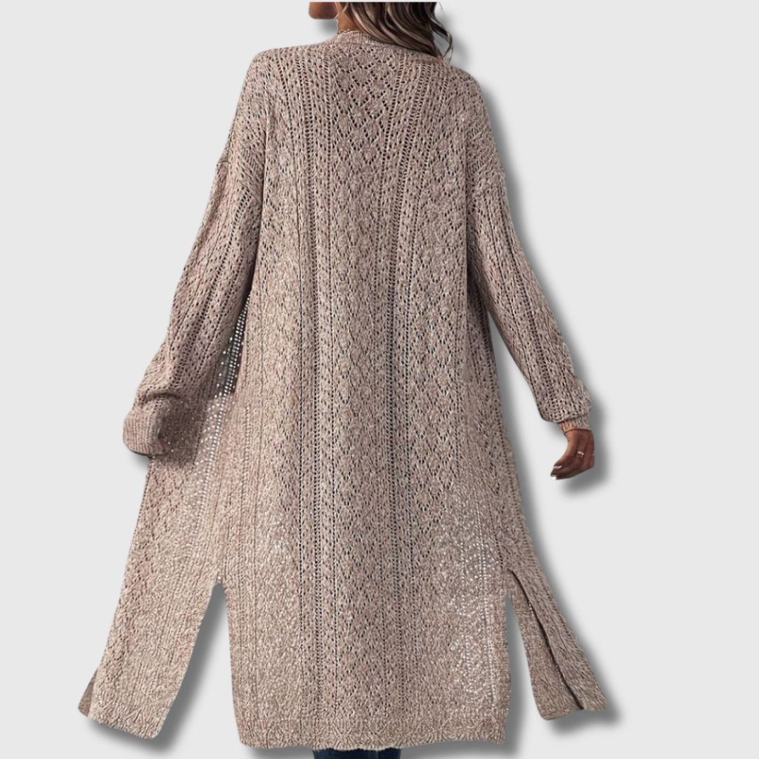 Clotilde - Cardigan Lungo Aperto Elegante per Donna