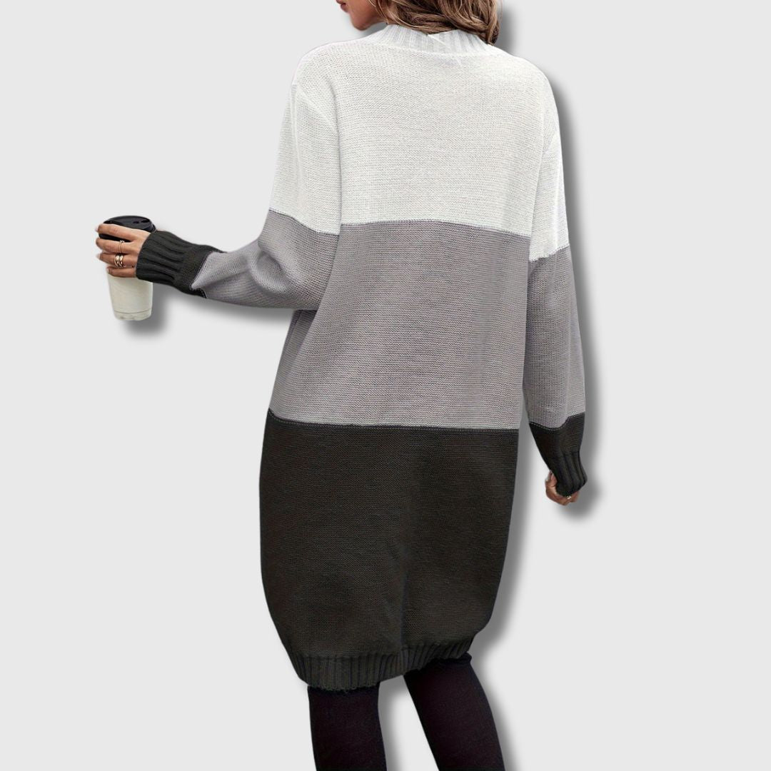 Colette – Cardigan donna a blocchi di colore con bottoni Edizione limitata