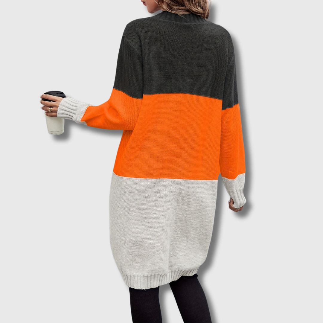 Colette – Cardigan donna a blocchi di colore con bottoni Edizione limitata