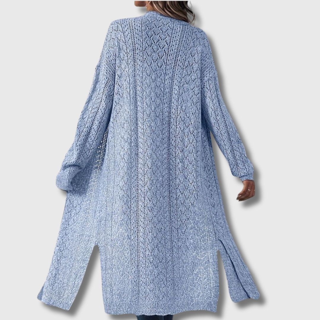 Clotilde - Cardigan Lungo Aperto Elegante per Donna