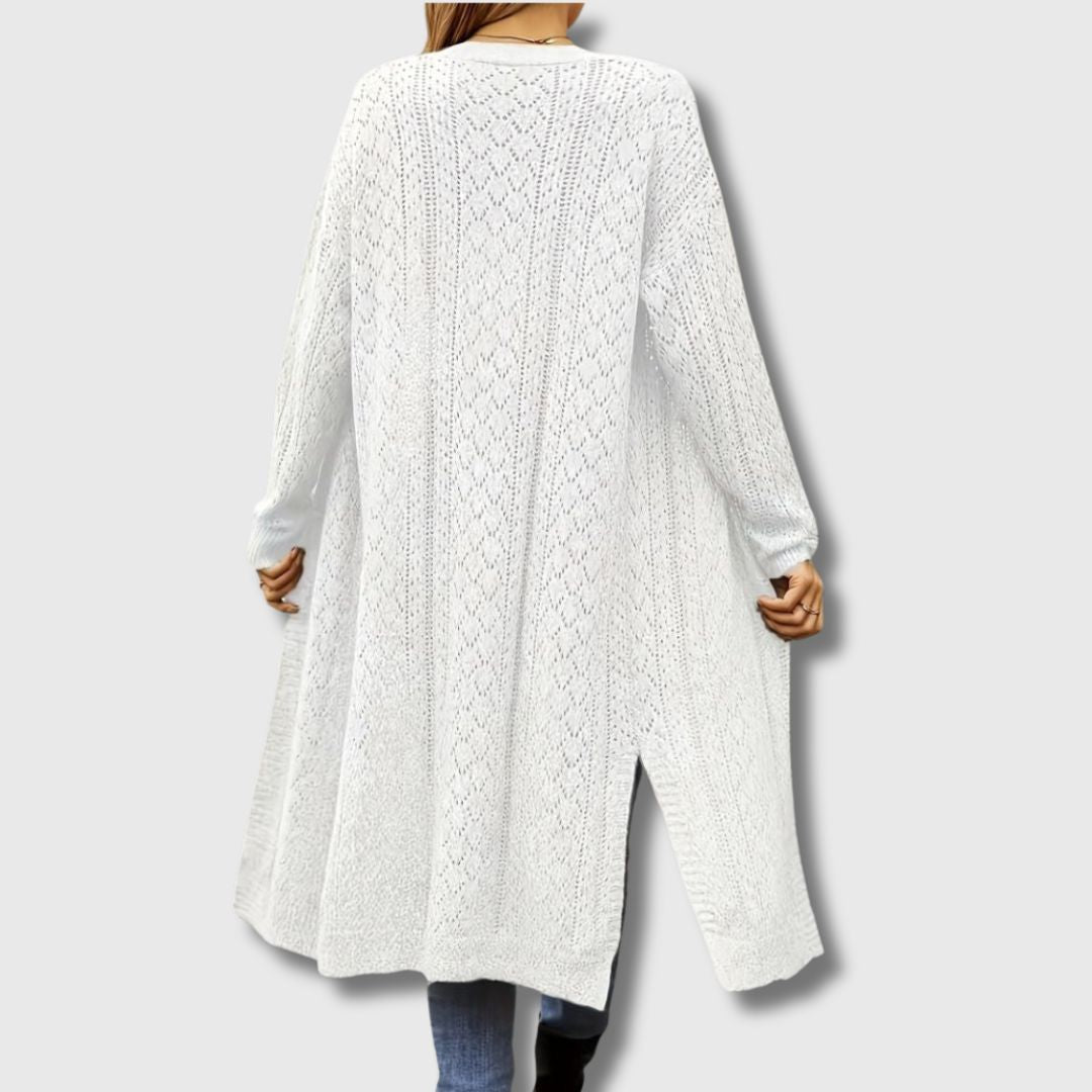 Clotilde - Cardigan Lungo Aperto Elegante per Donna
