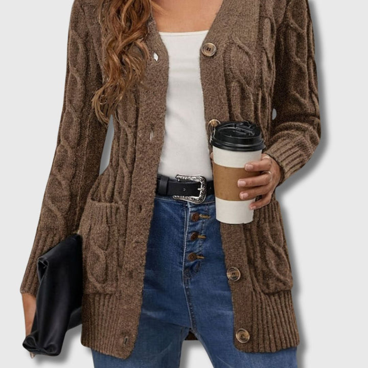 Édith - Cardigan Torcigliato Elegante per Donna