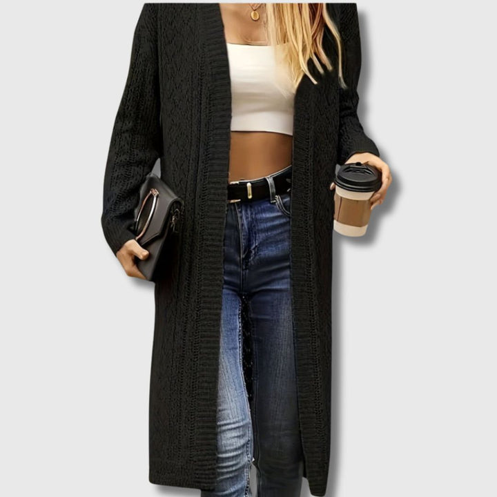 Clotilde - Cardigan Lungo Aperto Elegante per Donna
