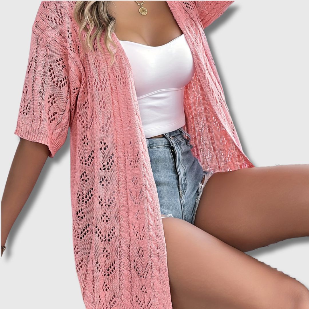 Cardigan Ajouré Elegante per Donna – Stile Estivo