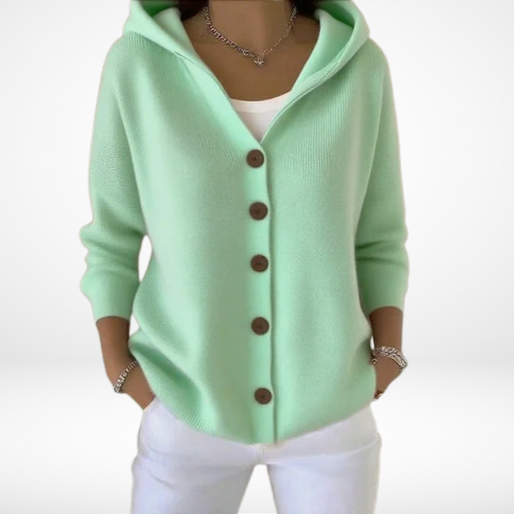 Nylah – Gilet con Cappuccio e Bottoni