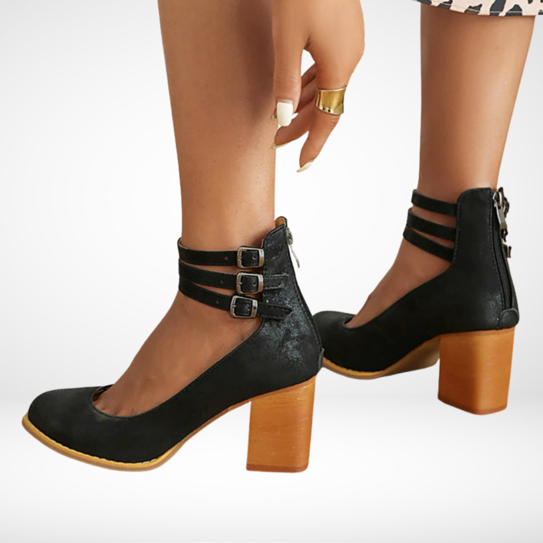 Allegra™ | Sandali con Cinturino e Tacco Spesso