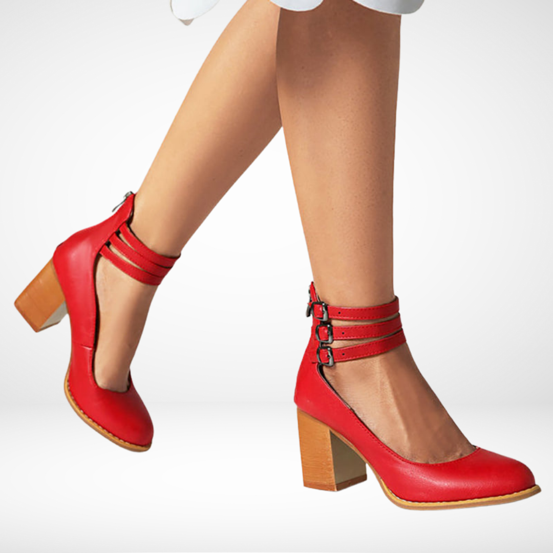 Allegra™ | Sandali con Cinturino e Tacco Spesso