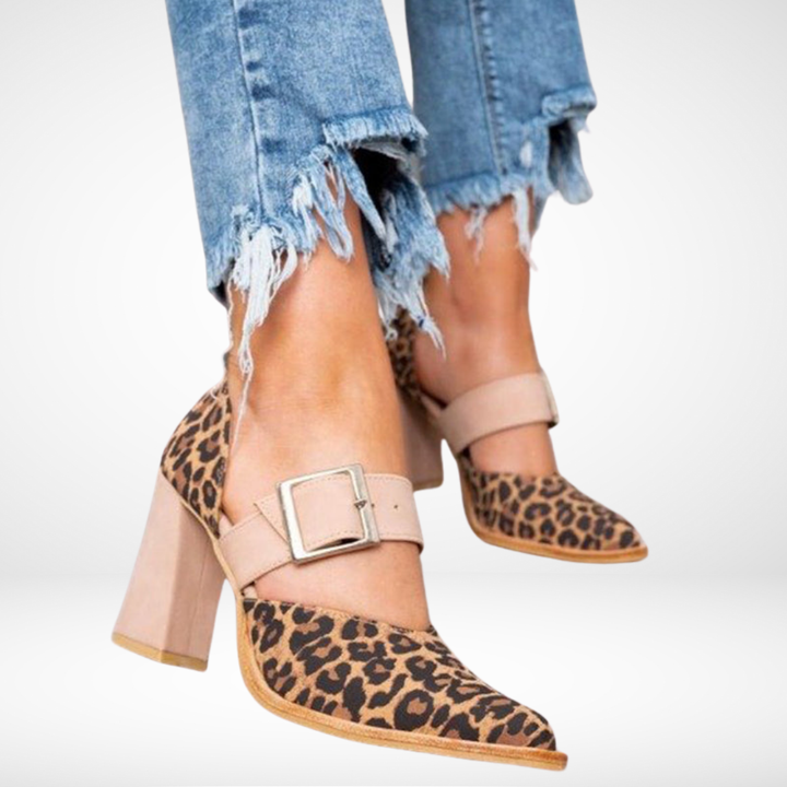Vittoria™ | Sandali Leopardati in Camoscio