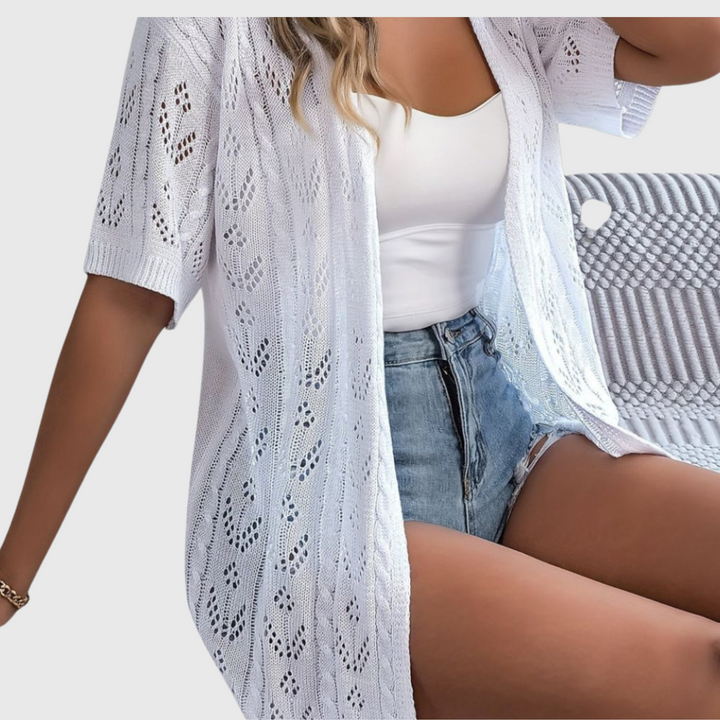 Cardigan Ajouré Elegante per Donna – Stile Estivo