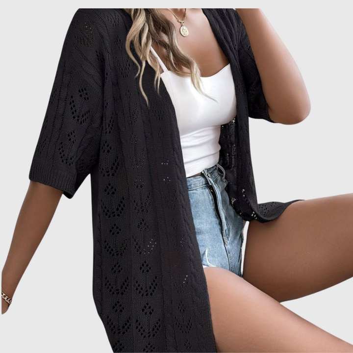 Cardigan Ajouré Elegante per Donna – Stile Estivo