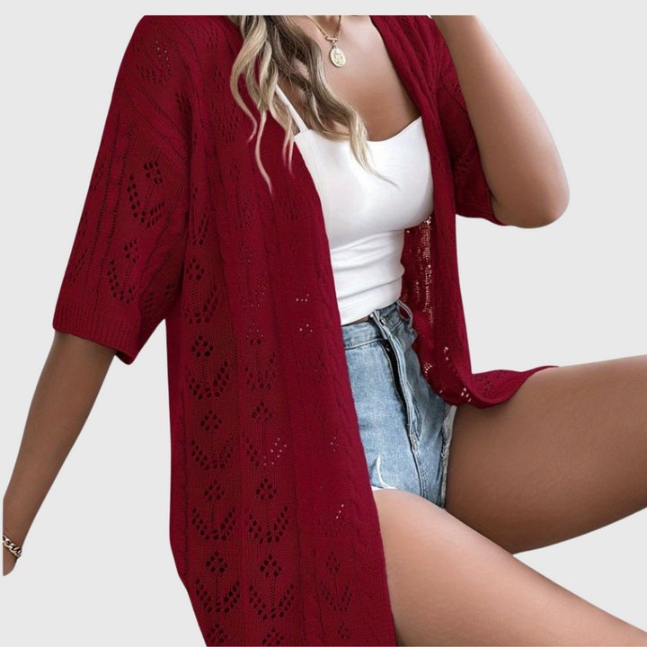 Cardigan Ajouré Elegante per Donna – Stile Estivo