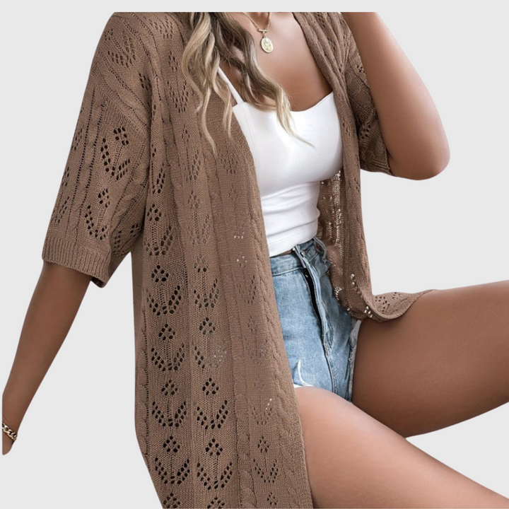 Cardigan Ajouré Elegante per Donna – Stile Estivo